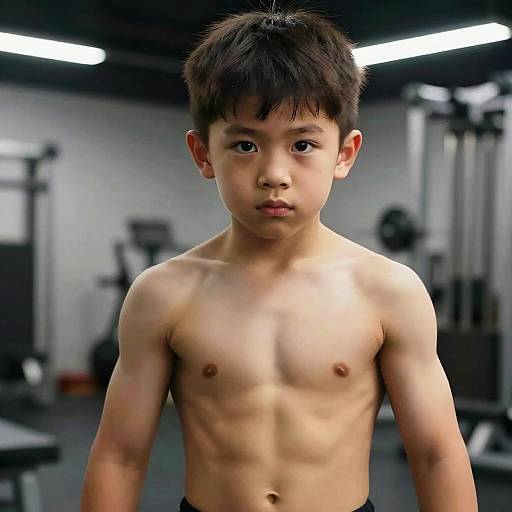 Hyper-Realistic AI Child Bodybuilder