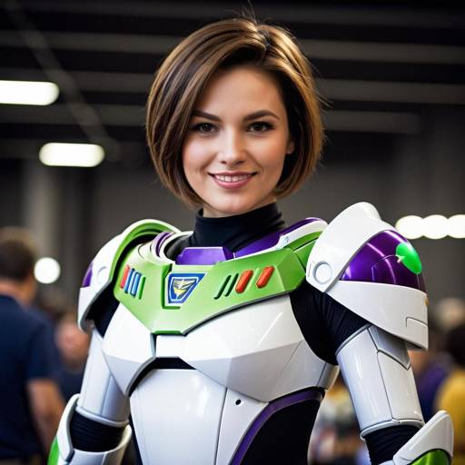 Woman in Buzz Lightyear Inspired Armor