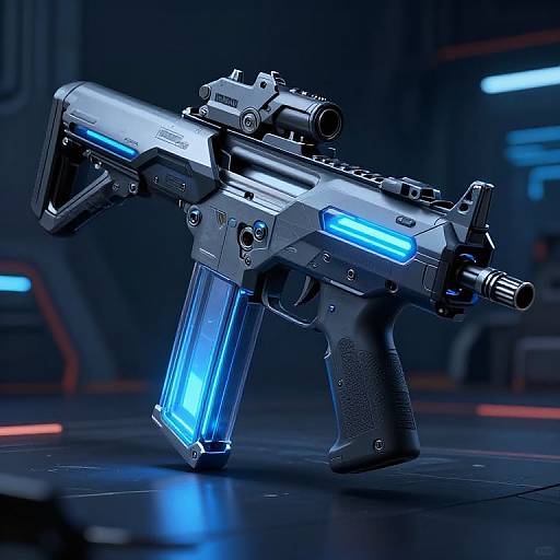 Futuristic Asymmetric Assault Rifle