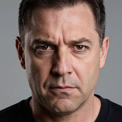 Intense Middle-Aged Man Portrait