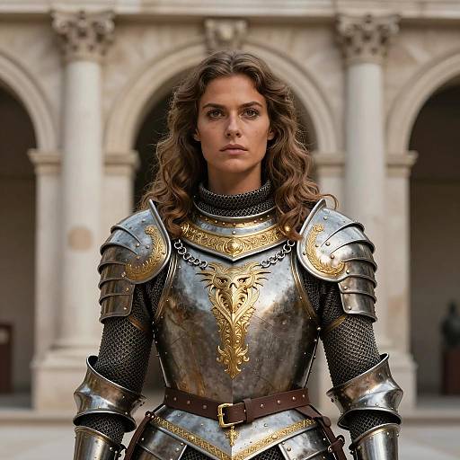 Epic Portrait of a Medieval Warrior Woman