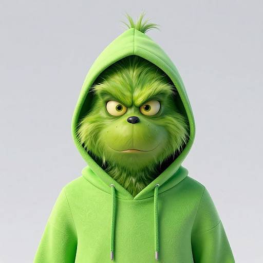 Neon Green Grinch Hoodie Design