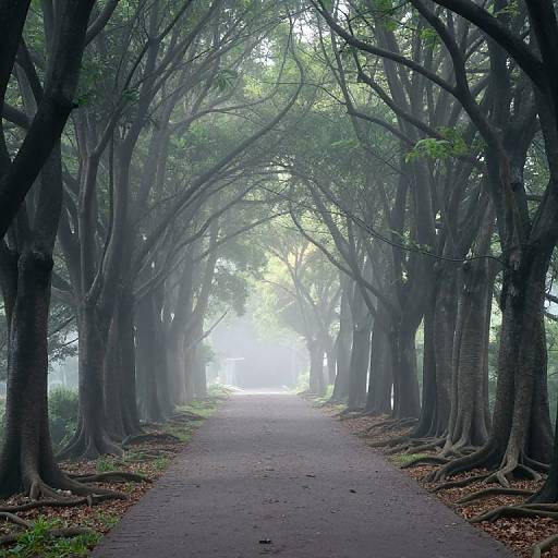 Misty Forest Pathway Serenity