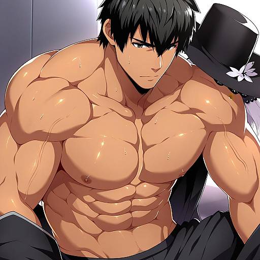 Illustration of Arash (fate), fate (series) in the style of Mazjojo