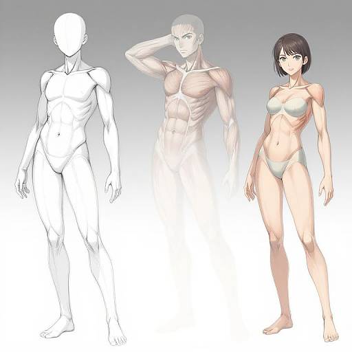 Anime Anatomical Guide with Dynamic Poses