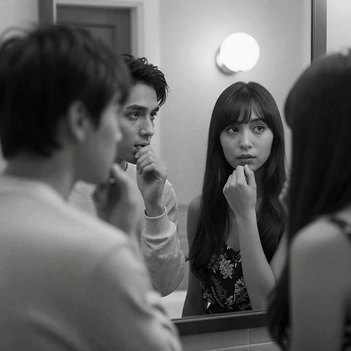 Intimate Reflection: Vintage Style Couple