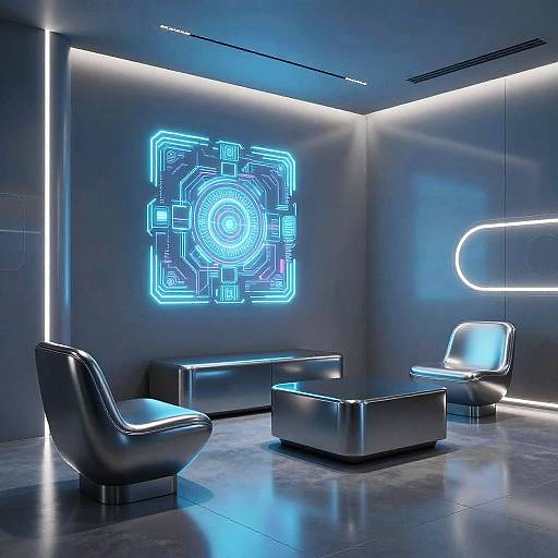 Futuristic Metallic Room Decor