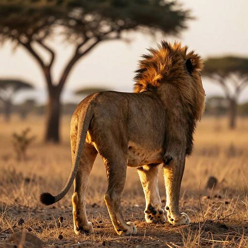 Powerful Lion Haunches in Golden Light