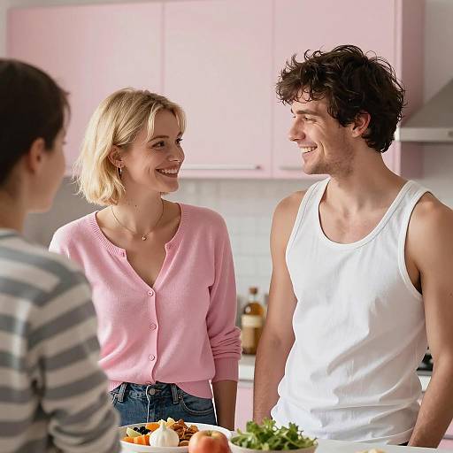 Joyful Kitchen Gathering with Friends