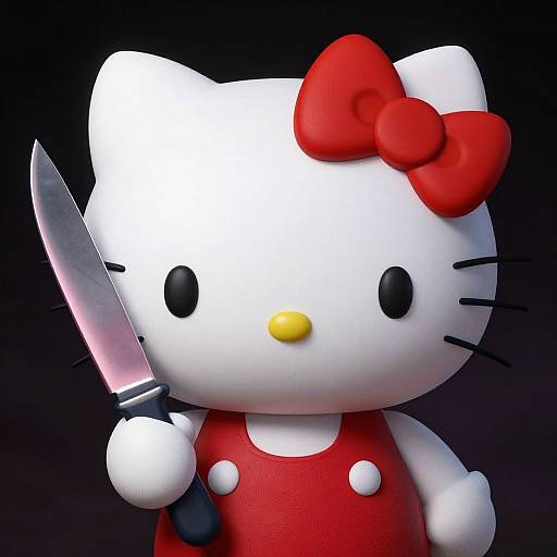 Hello Kitty with Knife Artwork