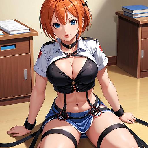 High-Quality Anime Bound Girl Illustration