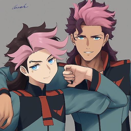 Illustration of Guel jeturk, gundam in the style of Welt (kinsei koutenkyoku)