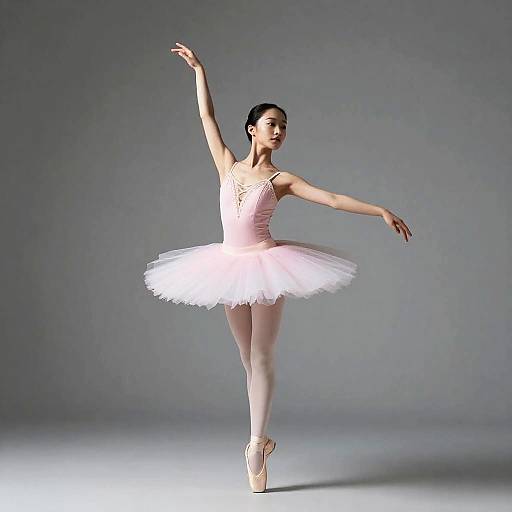 Elegant Pink Ballerina Pose