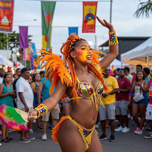 Vibrant Festival Dancer in Motion