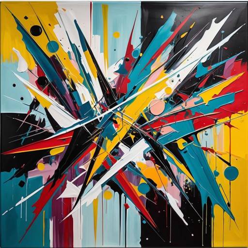 Dreamlike Abstract Expressionism with Quirky Characters