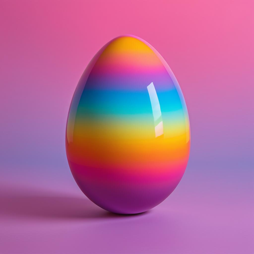 Vibrant Easter Egg with Artistic Flair