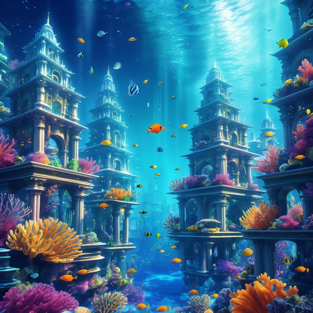 Enchanting Underwater Cityscape Art