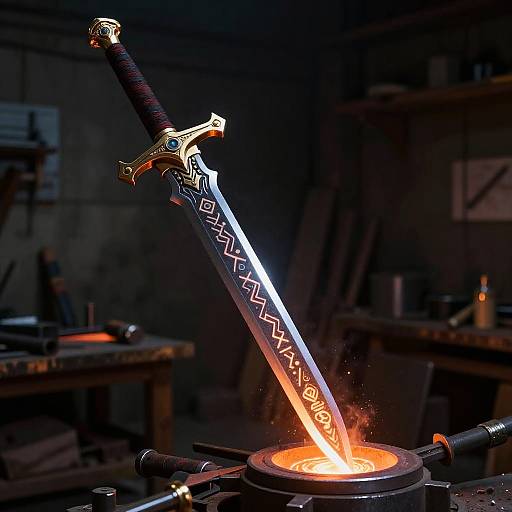 Ancient and Futuristic AI Sword Forge