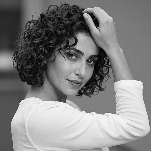 Elegant Black and White Portrait of a Woman