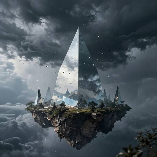 Mirror Storm on Floating Island