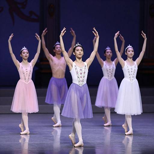 Elegant Ballet Performance On Stage