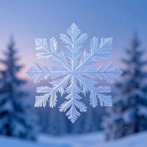 Delicate Snowflake in Twilight