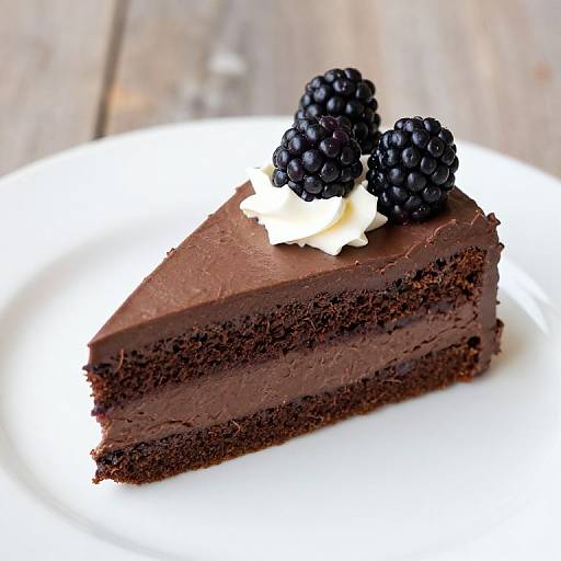 Delicious Blackberry Chocolate Cake Slice