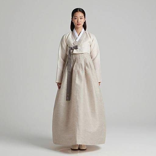 Elegant Korean Hanbok Fashion Portrait