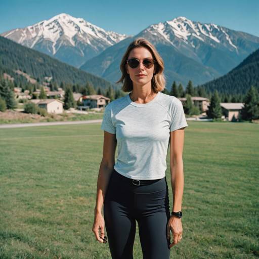 Athletic Woman in Mountain Landscape
