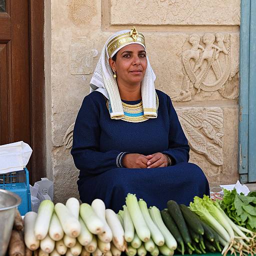 Egyptian Vegetable Vendor in Alexandria