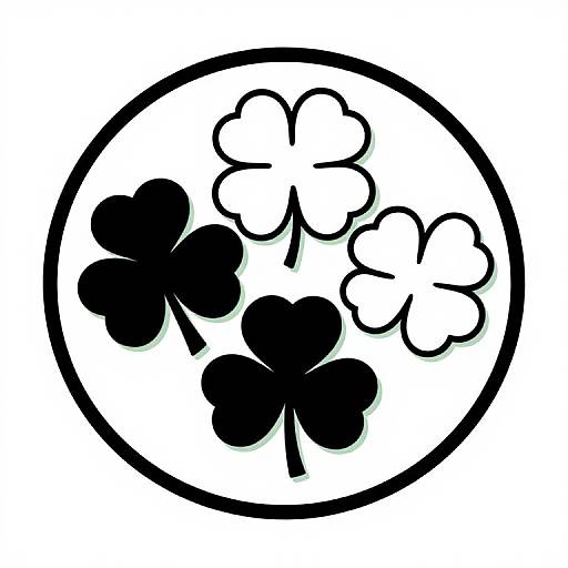 Bluetooth Logo with Irish Clovers