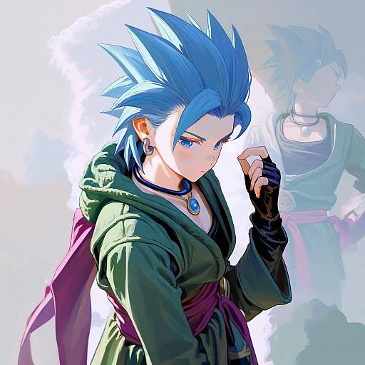 Illustration of Camus (dq11), dragon quest in the style of Fkey