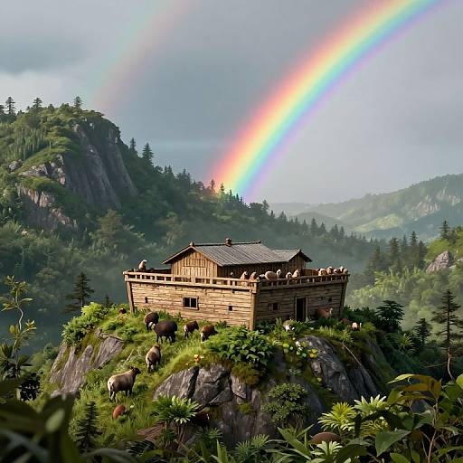 Noah's Ark on Mountain Top