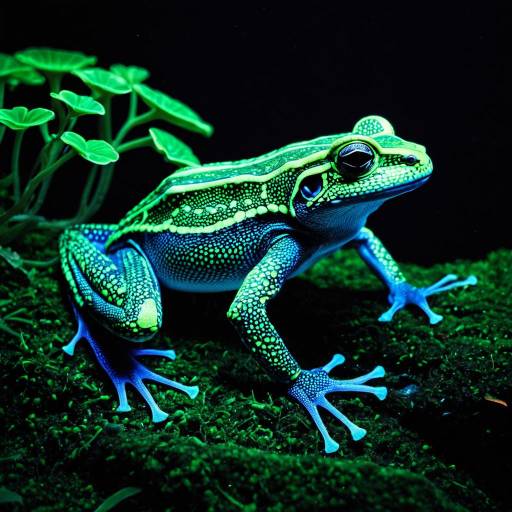 Exotic Bioluminescent Amphibian Design