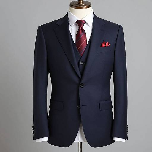 Men's Navy Two-Button Dress Suit