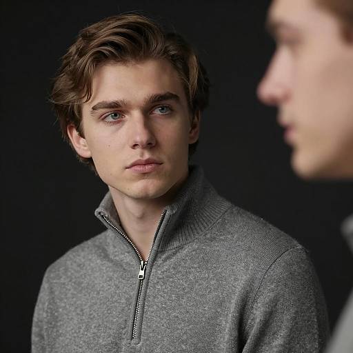 Portrait of a Young Man with a Blurred Profile