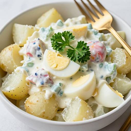 Vintage Potato Salad with Golden Fork
