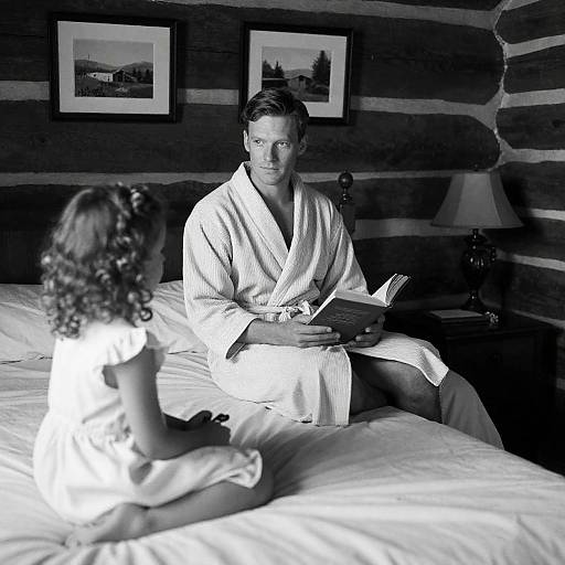 Cozy Log Cabin Bedroom Scene