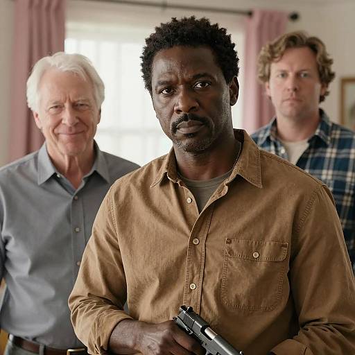 Dramatic Photograph of Three Men