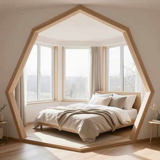 Scandinavian Pentagon Bedroom Design