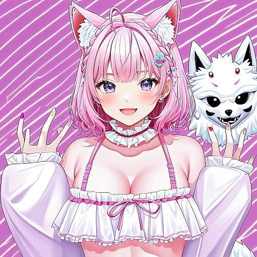 Illustration of Hakui koyori (summer), hololive in the style of Miyo (ranthath)