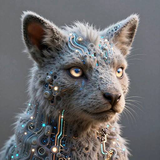 Photorealistic Cybernetic Animal Portrait