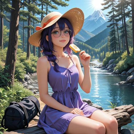 Cheerful Cowboy Shot in Nature