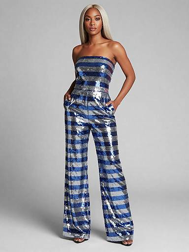 Strapless Sequin Jumpsuit Lookbook Shot