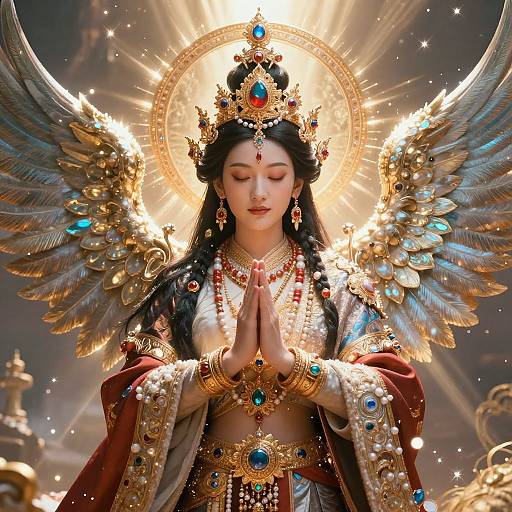 Majestic Tibetan Goddess Portrait