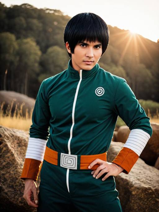 Realistic Man Cosplaying as Rock Lee