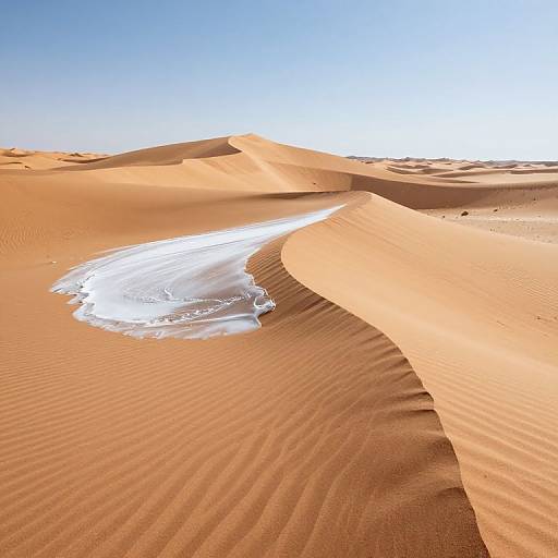 Frozen Sand Sculpture in Desert