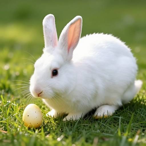 White Rabbit with Easter Egg