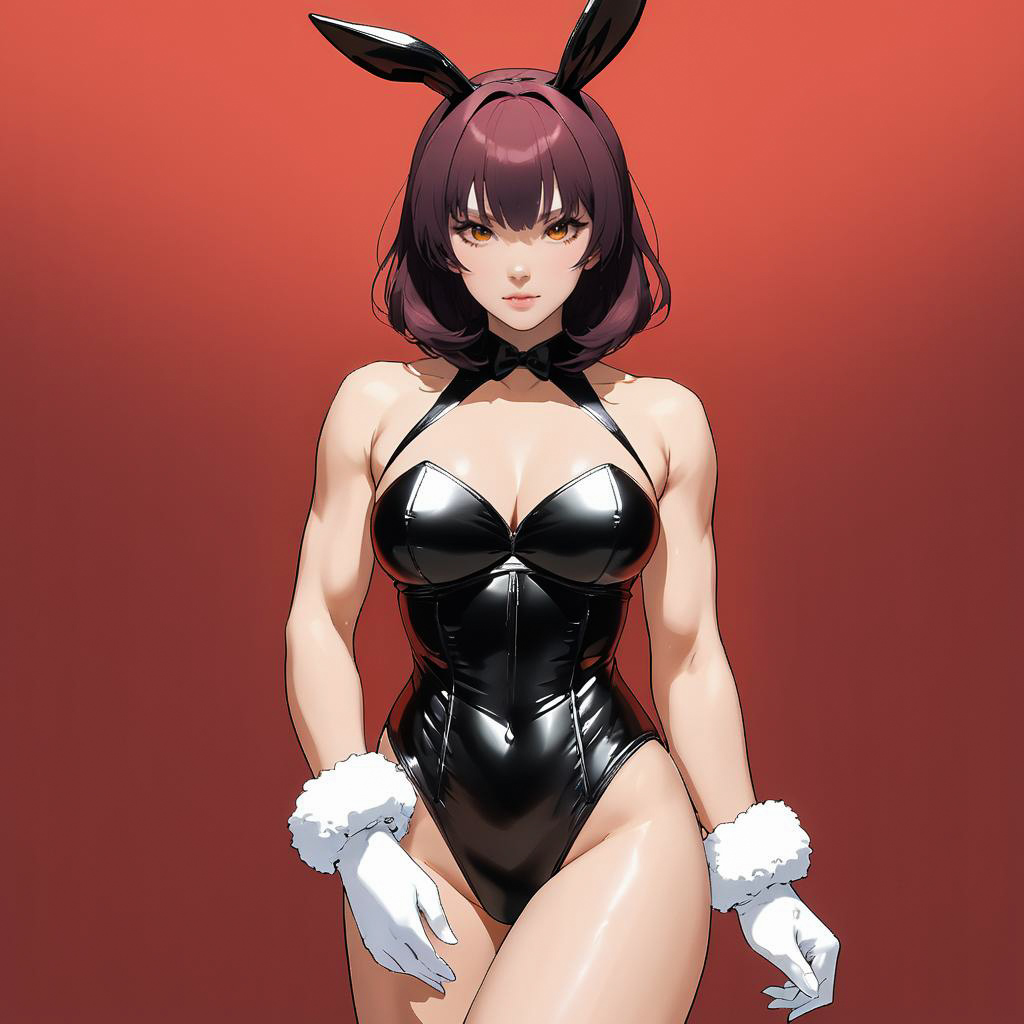 Mysterious Bunny Girl in Studio Setting