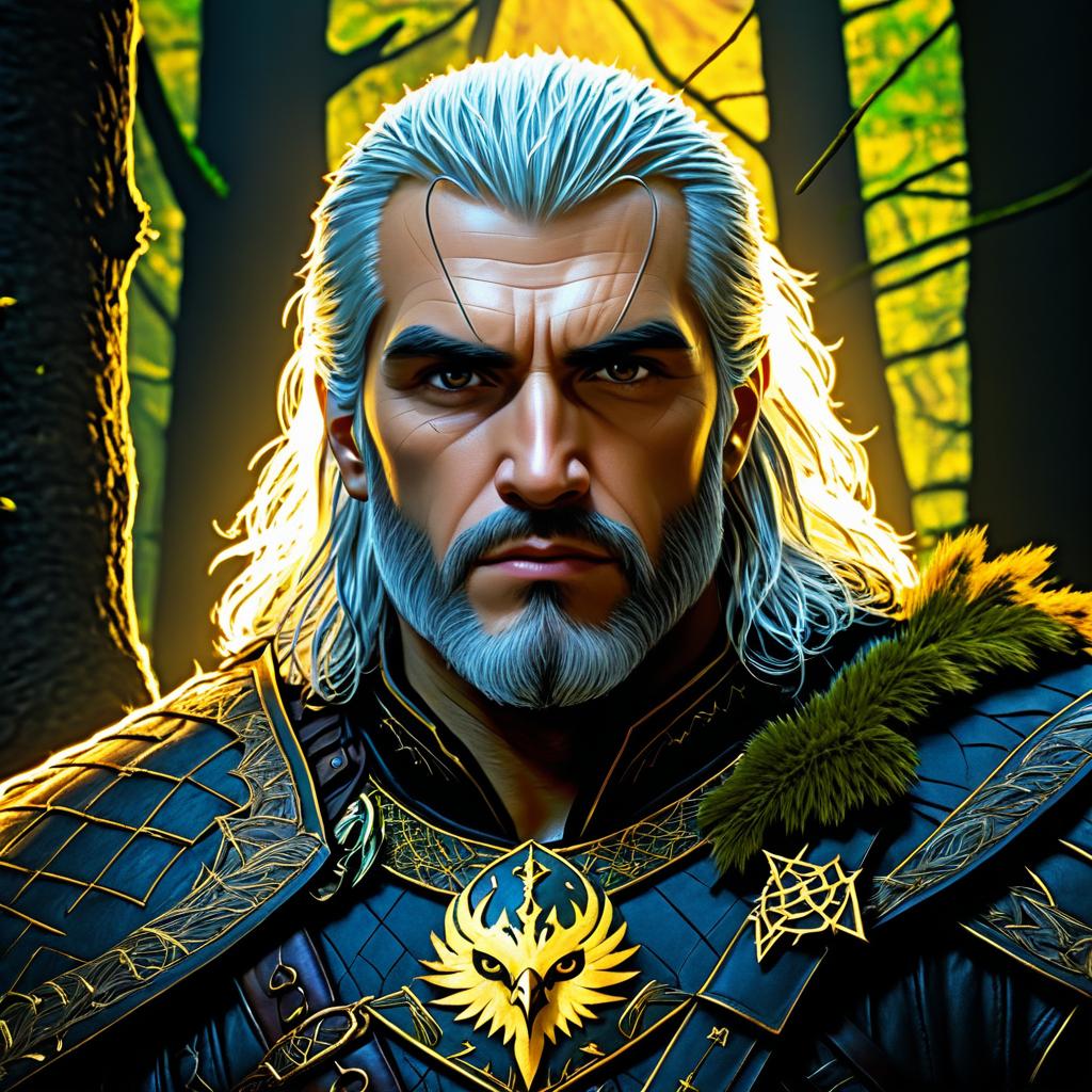 Geralt of Rivia: Fantasy Portrait Art